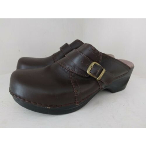 Sanita Daisy Dolce Mule Clog 466451 Brown Leather Womens Size EU 41 US 9.5 - Picture 3 of 9